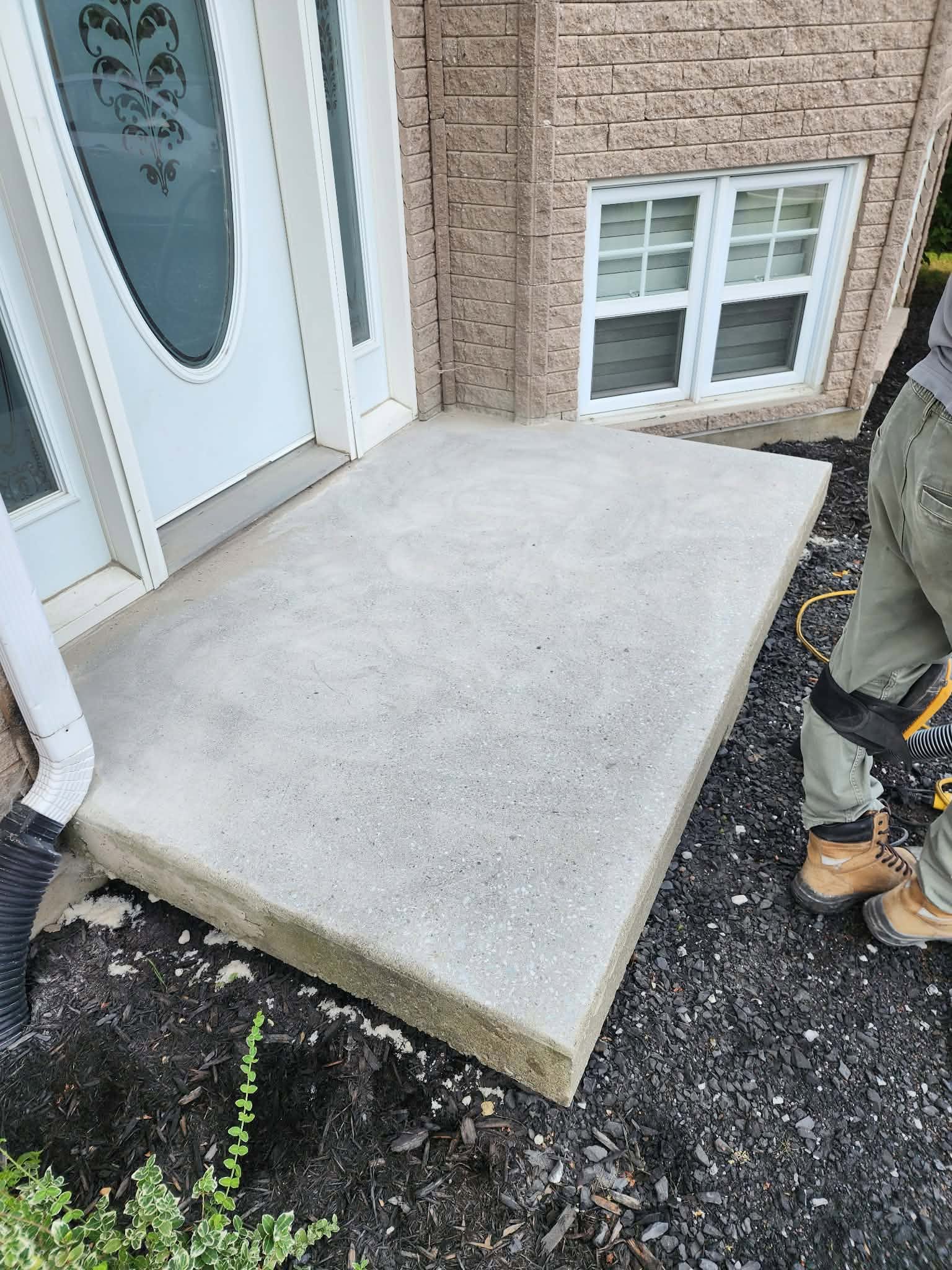 Dalle de béton avant revêtement
